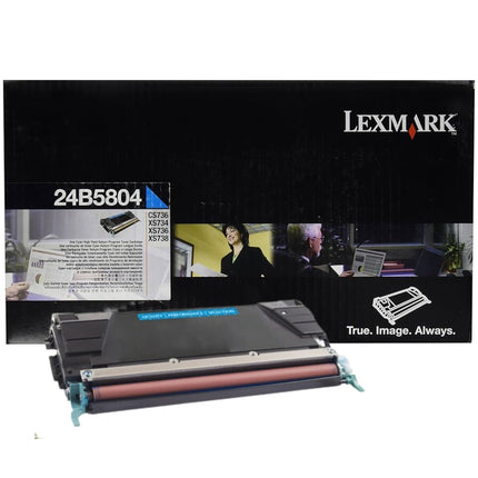 Genuine Lexmark 24B5804 High Yield Cyan Toner Cartridge