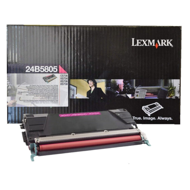 Genuine Lexmark 24B5805 High Yield Magenta Toner Cartridge
