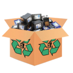 1. Gather 4 or more used cartridges and place them in a box.