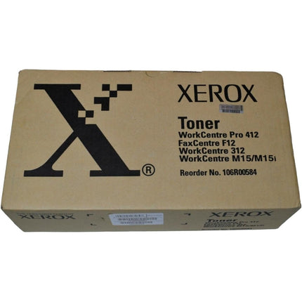 Xerox F12/M15/412 Black Laser Toner Cartridge, 106R00584