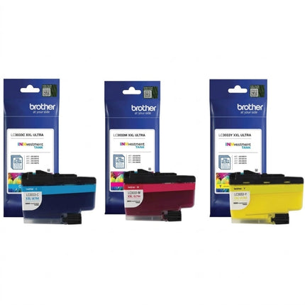 Original Brother LC3039 Ultra High Yield Cyan/ Magenta /Yellow Ink Cartridge, LC30393PK