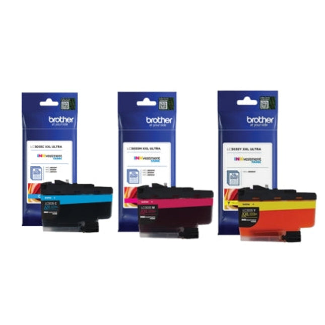 Original Brother LC3035XXL High Yield Tri-Color Ink Cartridge-Pack-3