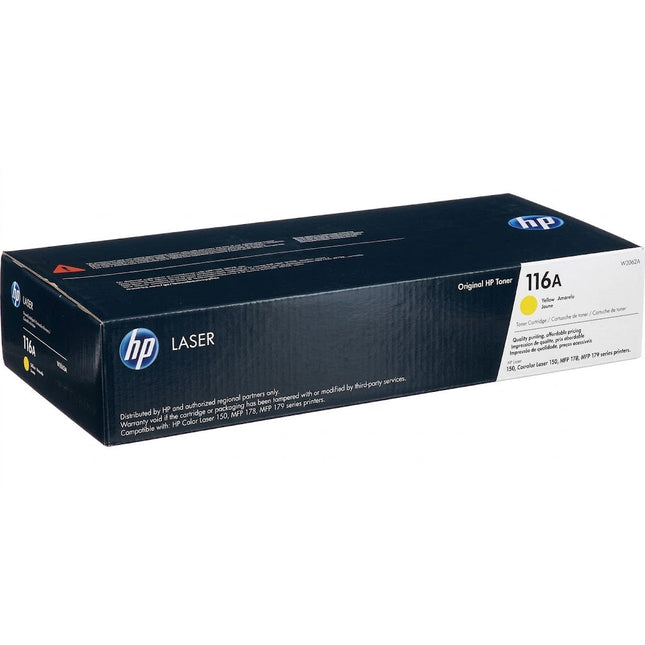 Original HP 116A Standard Yield Yellow Toner Cartridge, W2062A