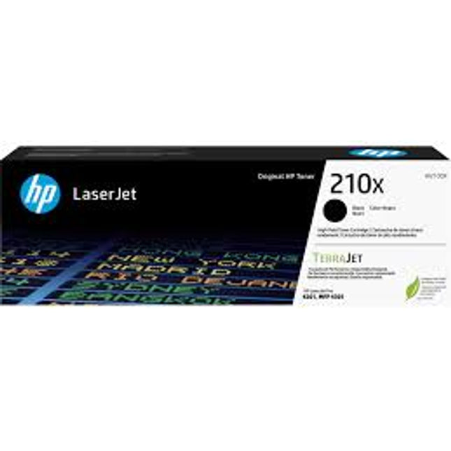 Original HP 210X High Yield Black Toner Cartridge, W2100X