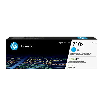 Original HP 210X High Yield Cyan Toner Cartridge, W2101X