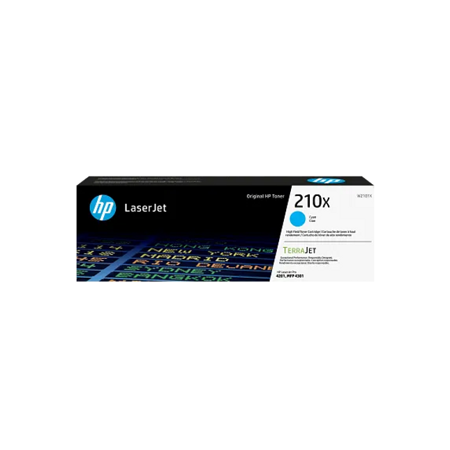 Original HP 210X High Yield Cyan Toner Cartridge, W2101X