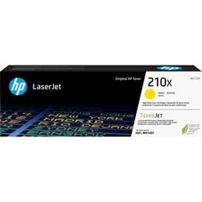 Original HP 210X High Yield Yellow Toner Cartridge, W2102X