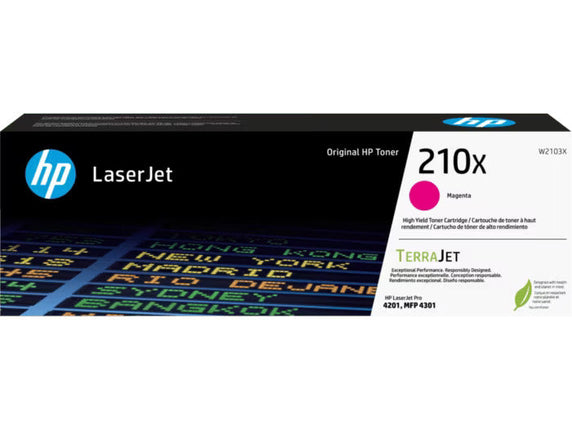 Original HP 210X High Yield Magenta Toner Cartridge, W2103X