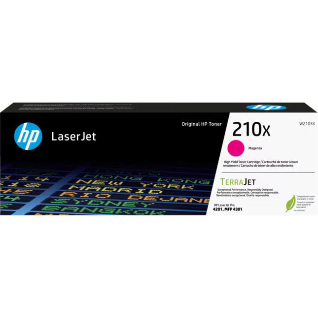 Original HP 210X High Yield Magenta Toner Cartridge, W2103X