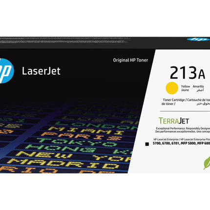 Original HP 213A Standard Yield Yellow Toner Cartridges, W2132A 