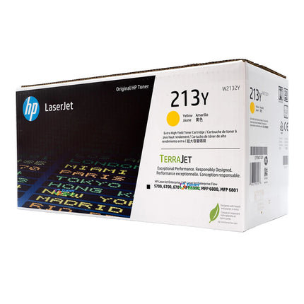 Original HP 213Y Extra- High Yield Yellow Original Toner Cartridge,W2132Y
