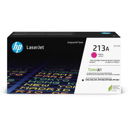 Original HP 213A Standard Yield Magenta Toner Cartridge, W2133A.