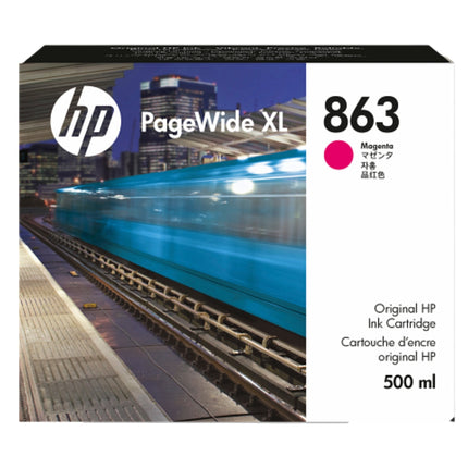 HP 863 500-ml Magenta Pagewide XL Ink Cartridge, F9K38A