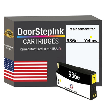 DoorStepInk Brand for HP 936e High Yield Yellow Remanufactured in USA Ink Cartridge, 4S6V5LN