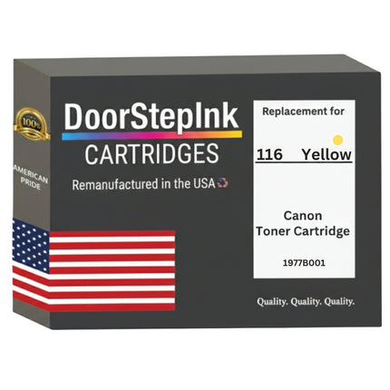 DoorStepInk Remanufactured in the USA For Canon 116 High Yield Yellow Toner Cartridge, 1977B001
