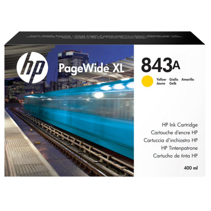 HP 843A 400ml PageWide XL Yellow Ink Cartridge, C1Q60A