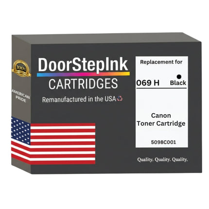 DoorStepInk Brand For Canon 069H High Yield Black Remanufactured in the USA Toner Cartridge, CAN069HK