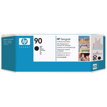 Original HP 90 (C5054A) Black Printhead & Cleaner Cartridge
