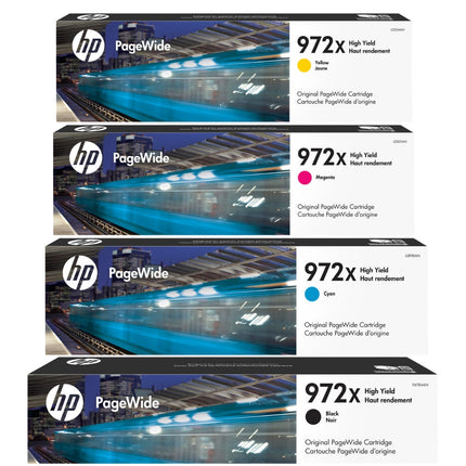Original HP 972X Black, Cyan, Magenta and Yellow Ink Cartridge