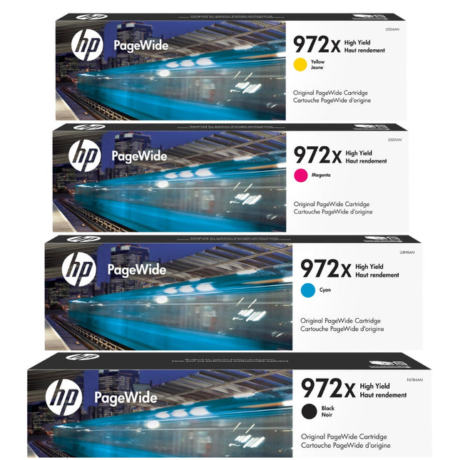 Original HP 972X Black, Cyan, Magenta and Yellow Ink Cartridge