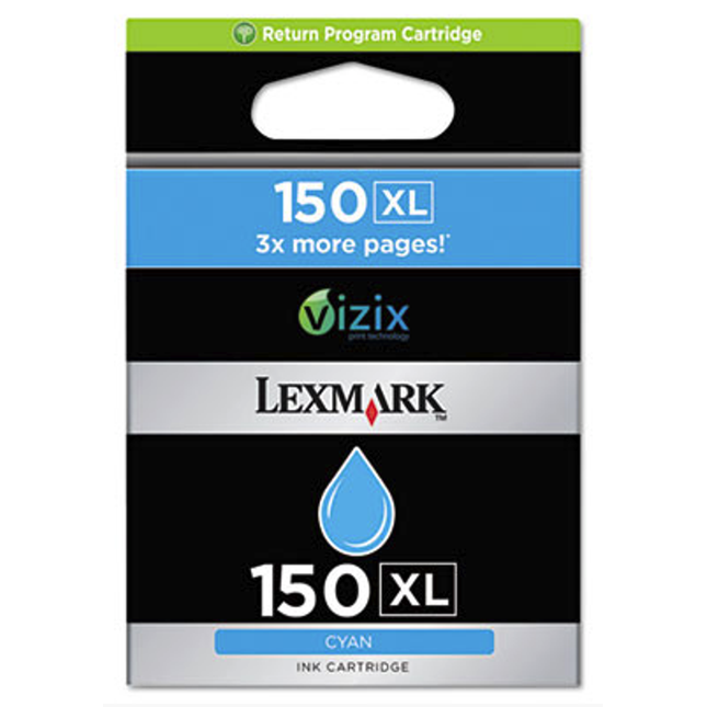 Original Lexmark #150XL Cyan Ink Cartridge