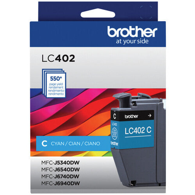 Genuine Brother LC402C Standard Yield Cyan Ink Cartridge