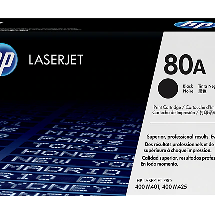 HP 80A (CF280A) High Yield Black LaserJet Toner Cartridge