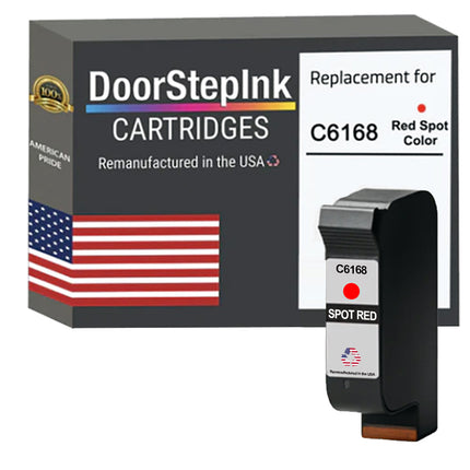 DoorStepInk Brand For HP C6168A Spot Red Color Remanufactured in the USA
