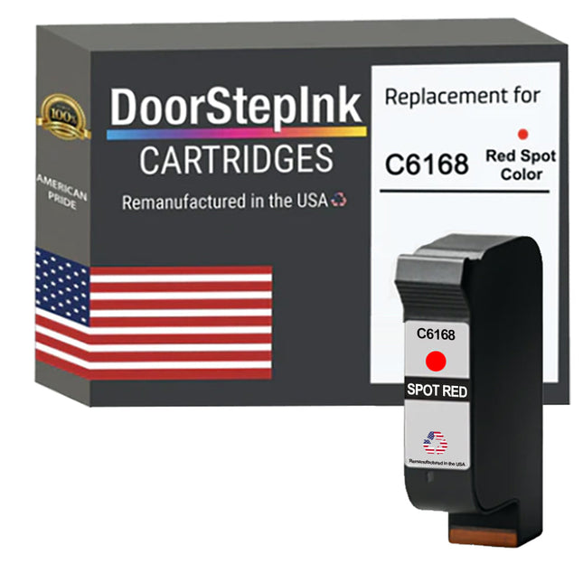 DoorStepInk Brand For HP C6168A Spot Red Color Remanufactured in the USA