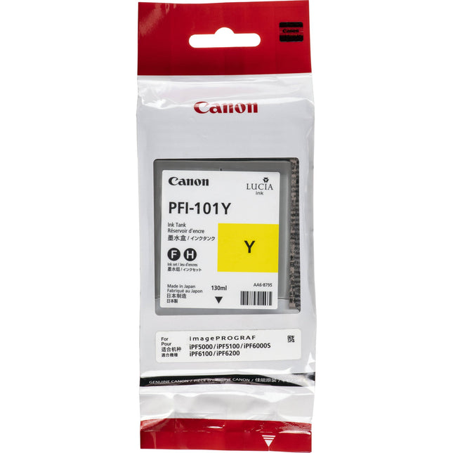 Original Canon PFI-101 130mL Yellow Ink Cartridge