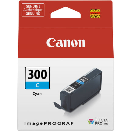 Original Canon PFI-300 Standard Yield Photo Cyan Ink Cartridge, 4197C002