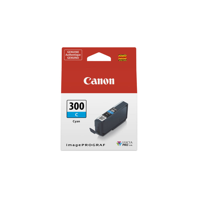 Original Canon PFI-300 Standard Yield Photo Cyan Ink Cartridge, 4197C002