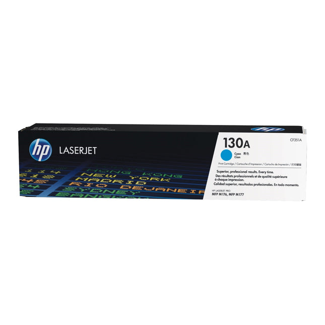 Genuine HP 130A Cyan LaserJet Toner Cartridge, CF351A