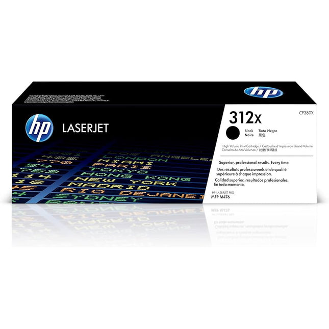 Genuine HP 812X Black High-Yield LaserJet Toner Cartridge, CF380X