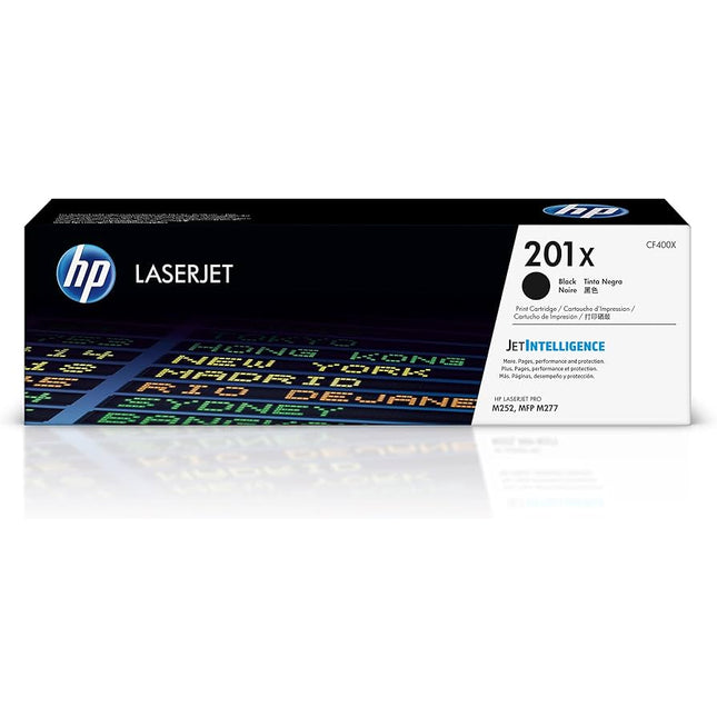 Genuine HP 201X High-Yield Black LaserJet Toner Cartridge, CF400X