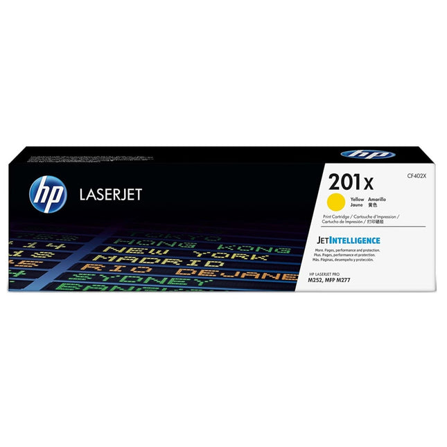 Genuine HP 201X High-Yield Yellow LaserJet Toner Cartridge, CF402X