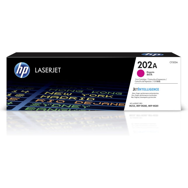 Genuine HP 202A Standard-Yield Magenta Toner Cartridge, CF503A 