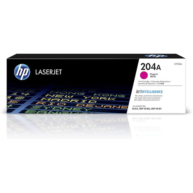 Genuine HP 204A Standard-Yield Magenta LaserJet Toner Cartridge, CF513A