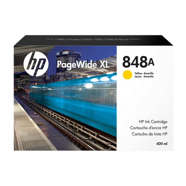 HP 848A 400-ml (F9J85A) Yellow PageWide XL Ink Cartridge