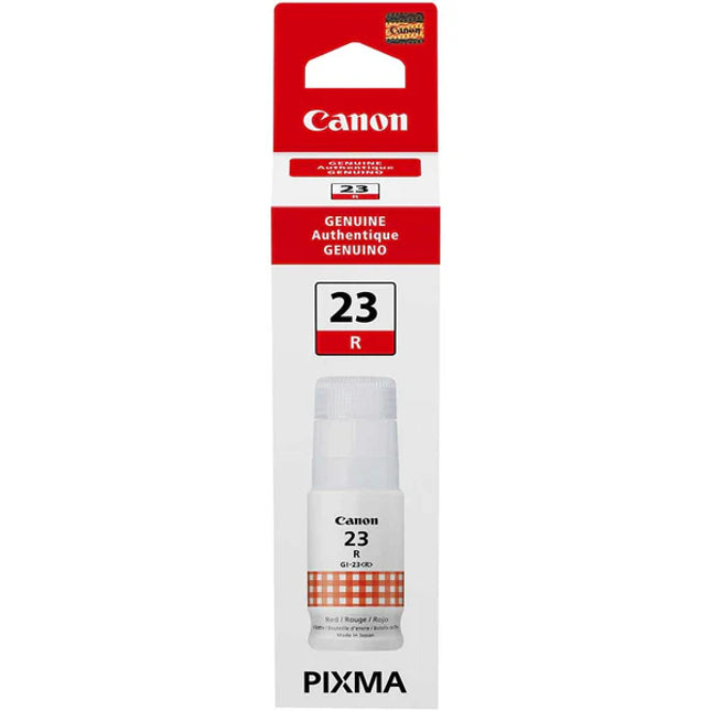 Genuine Canon GI-23 Standard-Yield Red Ink Cartridge, 4714C001