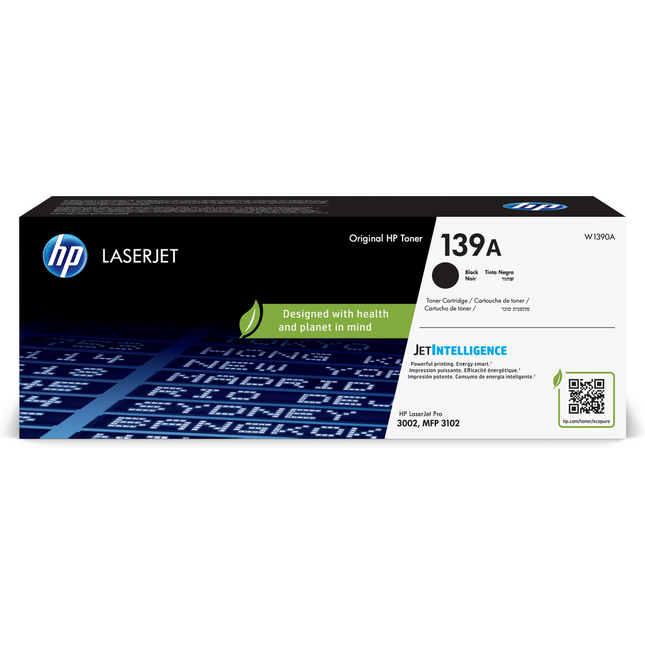 Original HP 139A Standard Yield Black Toner Cartridge, W1390A