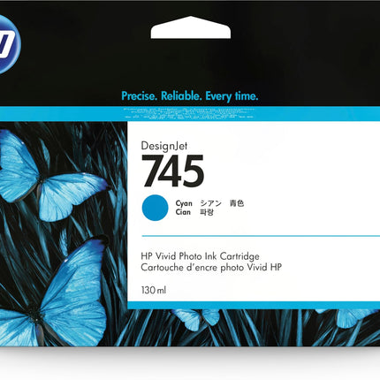Original HP 745 130-ml DesignJet (F9J97A) Cyan Ink Cartridge