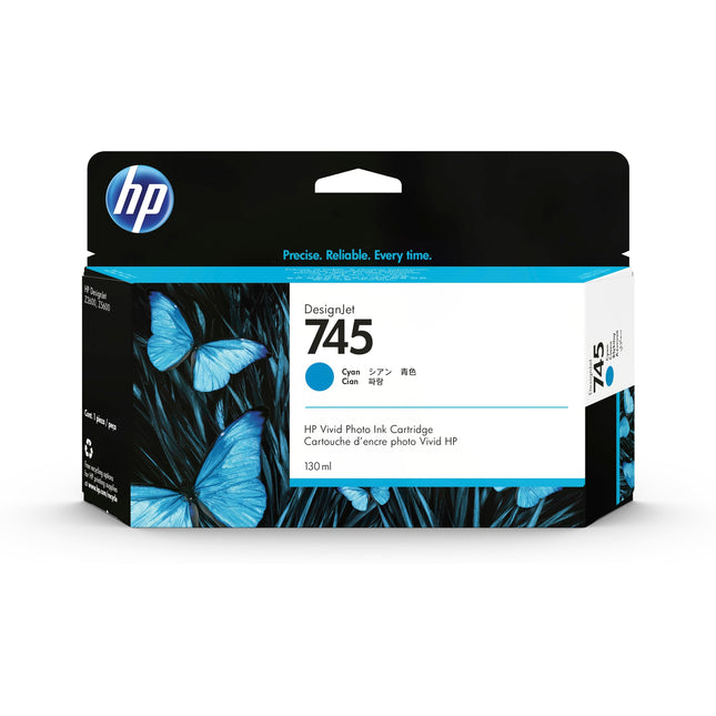 Original HP 745 130-ml DesignJet (F9J97A) Cyan Ink Cartridge