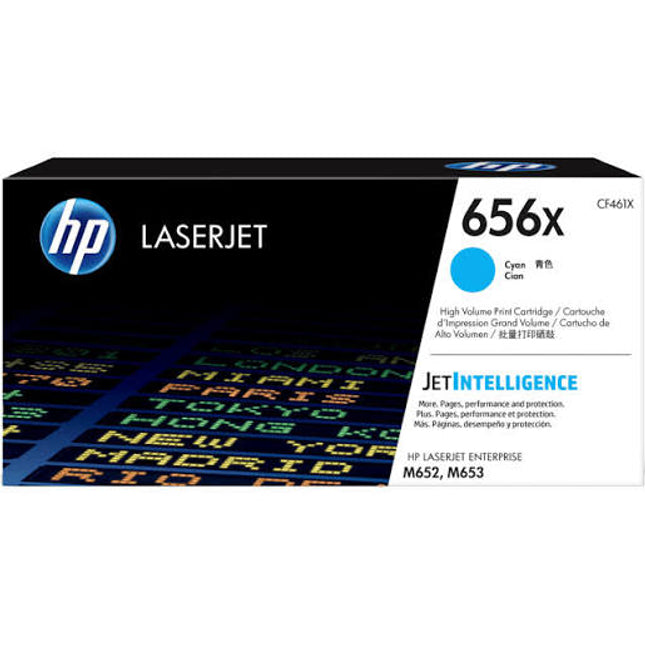 Original HP 656X High Yield Cyan Toner Cartridge, CF461X