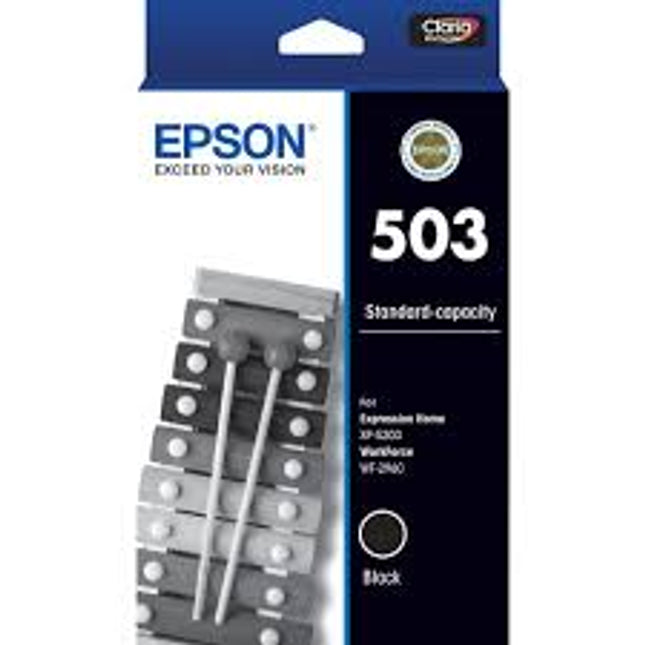 Original Epson 503 Standard Yield Black Ink Cartridge, C13T09Q14010