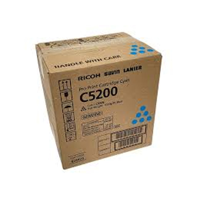 Original Ricoh C5200 Standard Yield Cyan Toner Cartridge, 828425