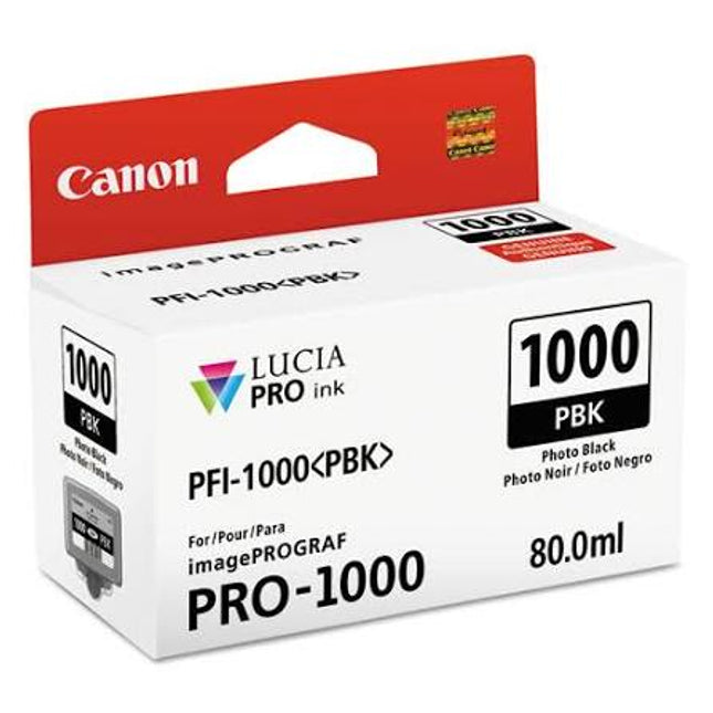 Original Canon PFI-1000 Standard Yield Photo Black Ink Cartridge, 0546C002