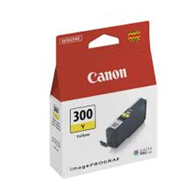 Original Canon PFI-300 Standard Yield Yellow Ink Cartridge, 4196C001
