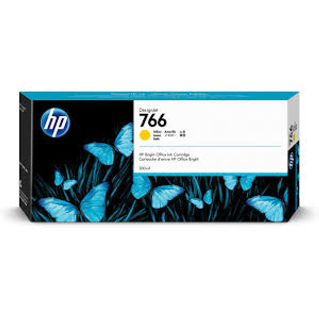 Original HP 766 High Yield Yellow 300ml Ink Cartridge, P2V91A