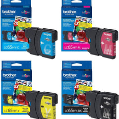Original Brother LC65 Black, cyan, Magenta, Yellow Ink Cartridges